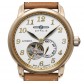 Zeppelin Herrenuhr Automatik 76641 mit offenem Herz und Lederarmband