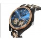 GreenTime Automatic Holzuhr Marc - Herren Armbanduhr aus Zebrano & Ebenholz