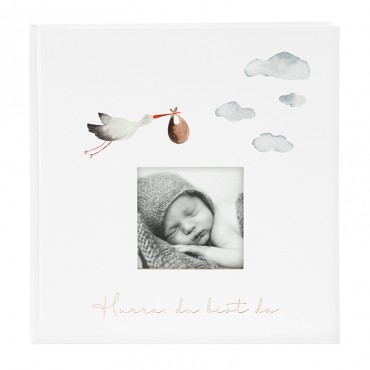 Goldbuch 15474 Babyalbum Hurra - Du bist da! , 30x31 cm 60 Seiten mit 4 illustrierte Seiten