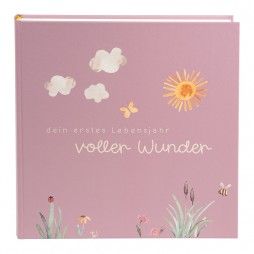 Goldbuch 15511 , Babyalbum rosa dein 1. Lebensjahr - voller Wunder 58+4 Seiten