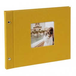 Goldbuch Schraubalbum Bella Vista senf * 26720 30x25 cm , 40 schwarze Seiten