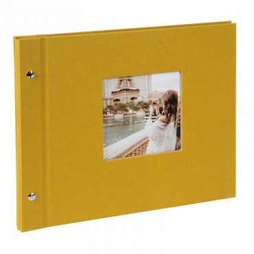 Goldbuch Schraubalbum Bella Vista senf * 26720 30x25 cm , 40 schwarze Seiten
