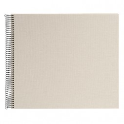 Goldbuch 25323 Spiralalbum Bella Vista sandgrau 35x30 cm weiße Seiten