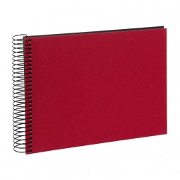 Goldbuch 20993 Spiralalbum Bella Vista rot 23x17 cm , 40 schwarze Seiten
