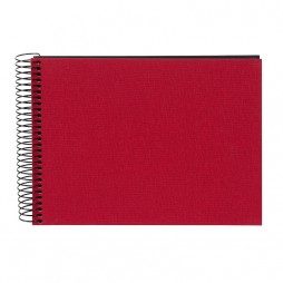 Goldbuch 20993 Spiralalbum Bella Vista rot 23x17 cm , 40 schwarze Seiten