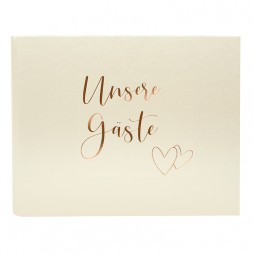 Goldbuch 47174 Fotoalbum/Gästebuch mit verdeckter Spirale Herzklopfen 23x29 cm