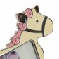 Goldbuch Horse Rahmen pink 7x4,5 cm , Baby Rahmen aus Metall