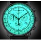 Zeppelin "100 Jahre" Herrenuhr Quarz Chronograph 86803 mit Lederarmband Leuchtzifferblatt
