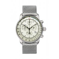 Zeppelin "100 Jahre" Herrenuhr Quarz Chronograph 8680M-3 mit Metallarmband Leuchtzifferblatt