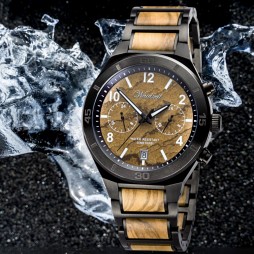 Waidzeit Saturn Herrenuhr mit Marmorziffernblatt Herrenuhr