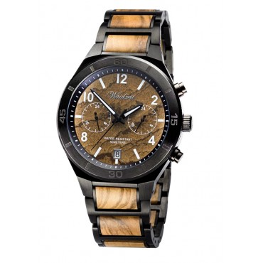 Waidzeit Saturn Herrenuhr mit Marmorziffernblatt Herrenuhr