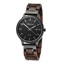 Waidzeit Holzuhr Solaruhr Mystic Mooreiche