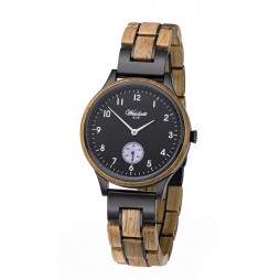 Waidzeit Holzuhr Black Berry Damenuhr mit Holzarmband