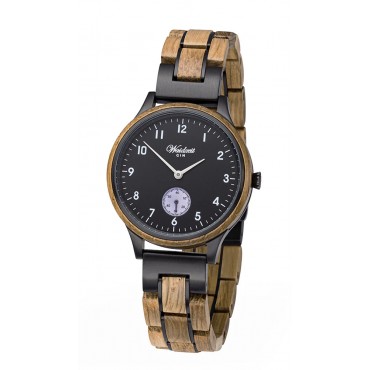 Waidzeit Holzuhr Black Berry Damenuhr mit Holzarmband