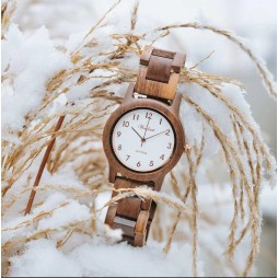 Waidzeit Holzuhr Sissy Three Damenuhr mit Holzarmband