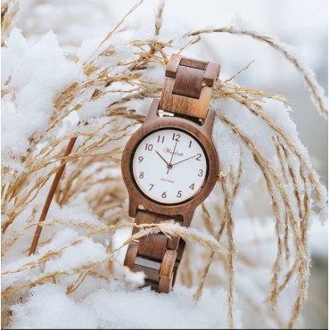 Waidzeit Holzuhr Sissy Three Damenuhr mit Holzarmband