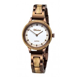 Waidzeit Holzuhr Petite Bronze Damenuhr mit Holzarmband