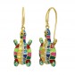 beloved turtle gold hanging earrings
