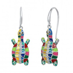 beloved turtle silber hanging earrings
