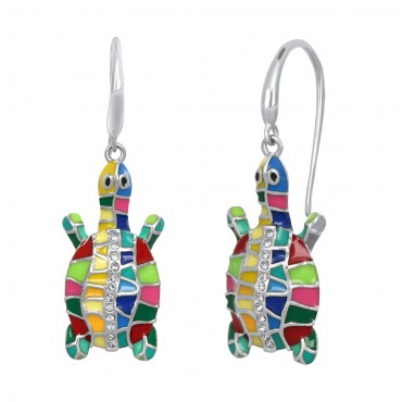 beloved turtle silber hanging earrings
