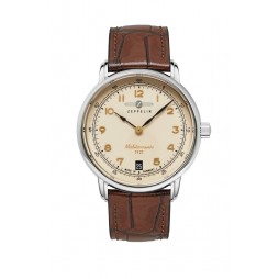 Zeppelin Damenuhr Mediterranee 96415 mit Datum und Lederarmband