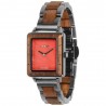 LAiMER Holzuhr Oxano - Damen Armbanduhr 100% Walnuss