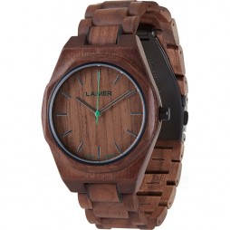 LAiMER Holzuhr Christiano - Herren Armbanduhr 100% Walnussholz