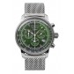 Zeppelin "100 Jahre" Herrenuhr Quarz Chronograph 8680M-4 grün mit Metallarmband Leuchtzifferblatt