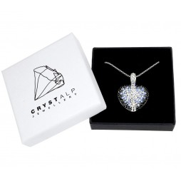 Crystalp tender heart necklace blue