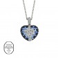Crystalp tender heart necklace blue