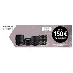 FUJIFILM Objektiv CASHBACK - JETZT BIS ZU 200 EURO CashBack erhalten! Aktionzeitraum bis 31.05.2026