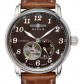 Zeppelin Herrenuhr LZ 127 Automatik 76664 mit offenem Herz und Lederarmband