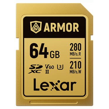 Lexar Armor Pro Gold 64 GB SDXC V60 (280/210 MB/s) Speicherkarte