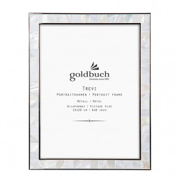 Goldbuch Bilderrahmen Trevi 15x20 cm Metall Rahmen mit Perlmutt für HF + QF