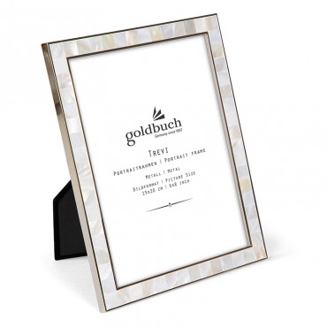 Goldbuch Bilderrahmen Trevi 15x20 cm Metall Rahmen mit Perlmutt für HF + QF