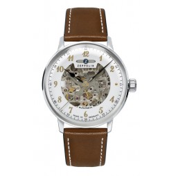 Zeppelin LZ 129 Beige Damenuhr Automatik 80681 - Skelett Uhr Damen Automatic