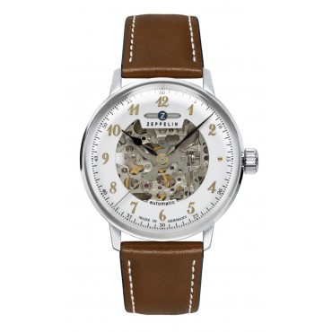 Zeppelin LZ 129 Beige Damenuhr Automatik 80681 - Skelett Uhr Damen Automatic