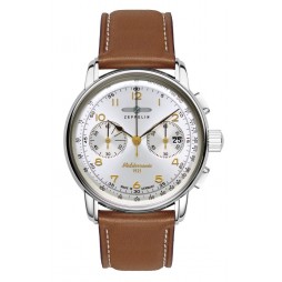 Zeppelin 100 Jahre Méditerranée Chronograph Uhr 96701 mit Lederarmband
