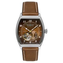 Zeppelin Herrenuhr Metropolis Automatik 83622 mit offenem Herz + Lederarmband