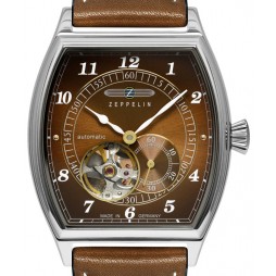 Zeppelin Herrenuhr Metropolis Automatik 83622 mit offenem Herz + Lederarmband
