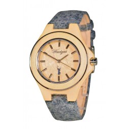Waidzeit Zirbenuhr Damen mit grauem Lodenarmband