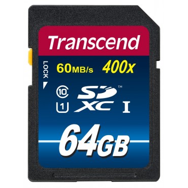 Transcend 64 GB SDXC-Karte Class10 UHS-1 400x Premium