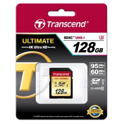 Transcend 128GB SDXC-Karte Class10 UHS-I 3 Great for 4K Premium Qualität