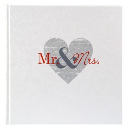 Goldbuch Hochzeitsalbum Mr. + Mrs. 08030 - 60 weiße Seiten mit Pergamin
