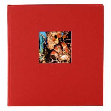 Goldbuch Fotoalbum Bella Vista Leinen 24890 rot , 60 weiße Seiten, 25x25cm