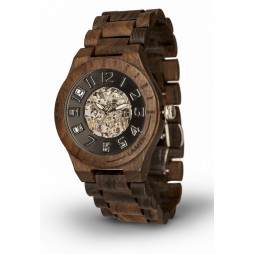 LAiMER Automatic Holzuhr Rudolph - Unisex Armbanduhr Sandelholz , Südtirol