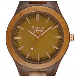 GreenTime Holzuhr Simon - Herren Armbanduhr aus Sandelholz
