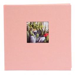Goldbuch Fotoalbum Bella Vista Leinen 24822 rosé , 60 weiße Seiten, 25x25cm