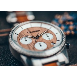 LAiMER Kim - Damen Chronograph Armbanduhr und Walnussholz , Südtirol
