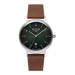 BAUHAUS UHR Quarz 21404 green - Wasserdicht 5 atm , 41 mm , Date